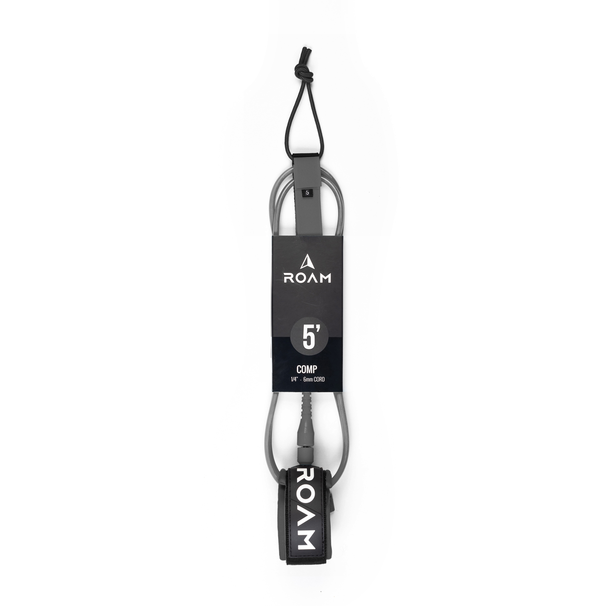 ROAM Surfboard Leash Comp 5.0 Grau 152cm 6mm