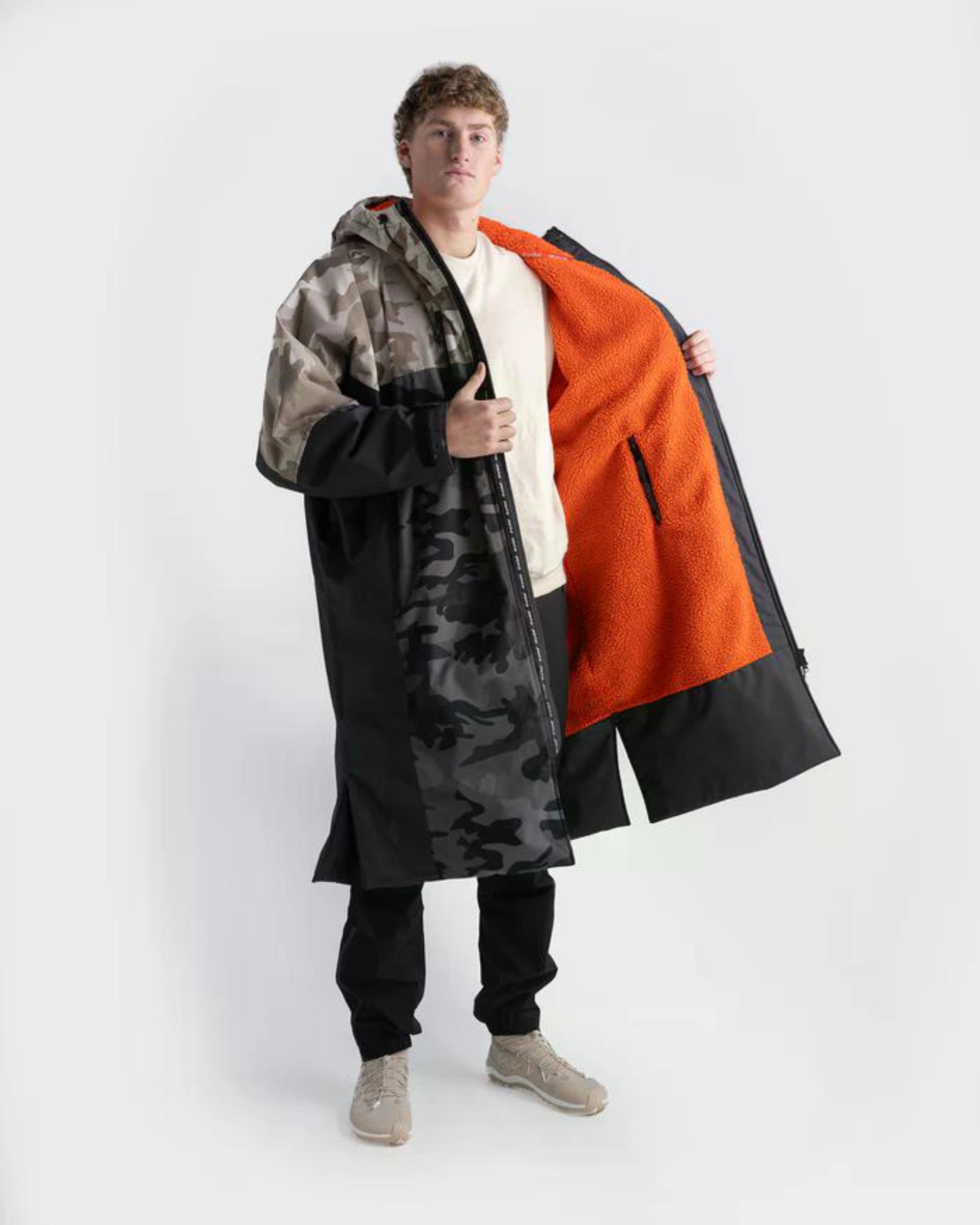 DRYROBE Nexus Long Sleeve XS Dual Camo Orange Waterproof Outdoor Changing Robe