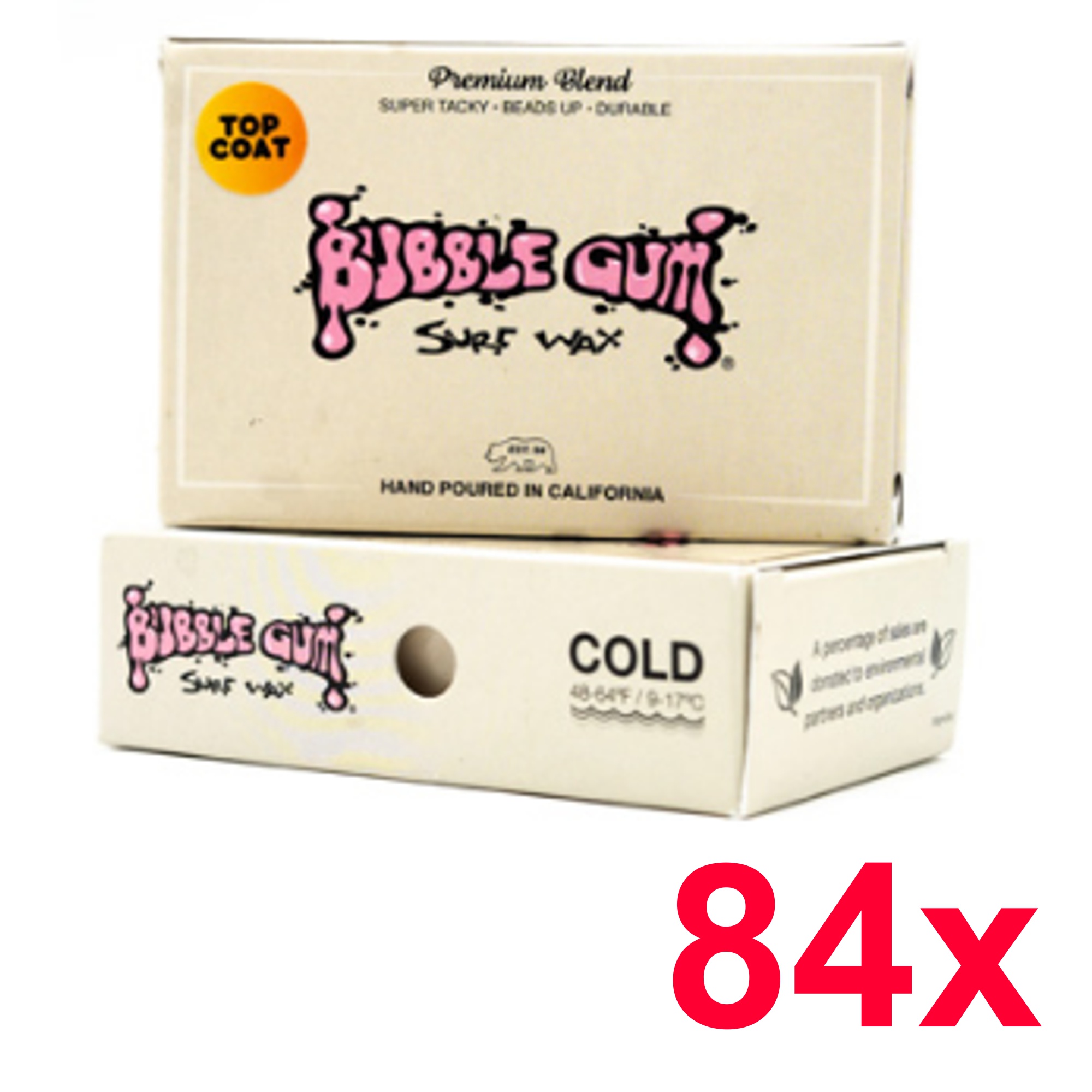 84x Surf Wax BUBBLE GUM Creme Cold -17°C Surfboard Wachs