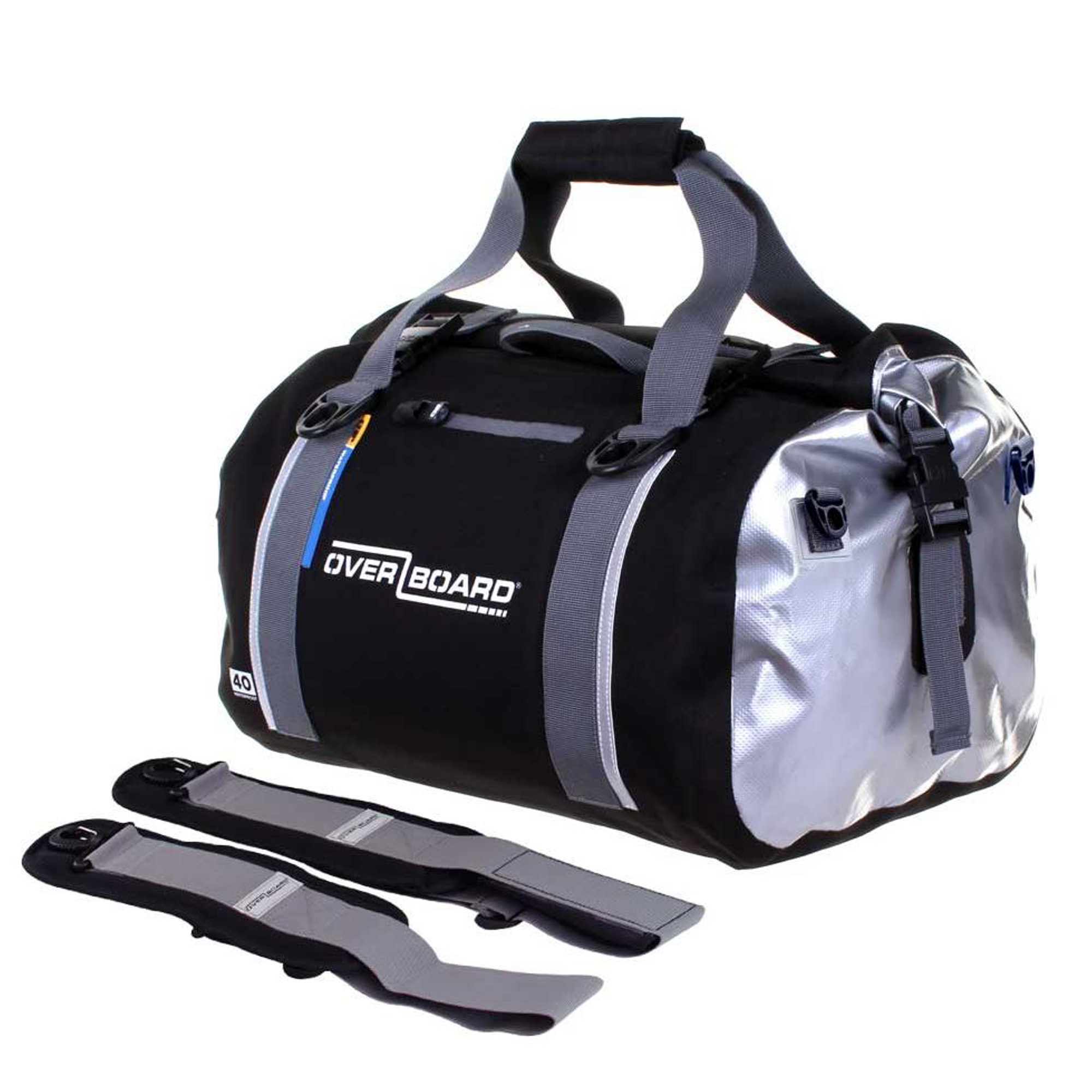OverBoard wasserdichte Duffel Bag 40 Liter Schwarz OB1150BLK Classic mit Rucksackgurten