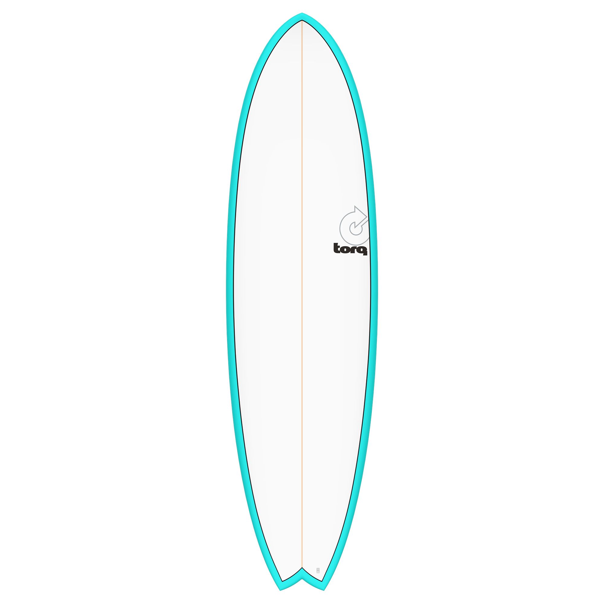 Surfboard TORQ Epoxy TET 7.2 MOD Fish Blau Pinline 