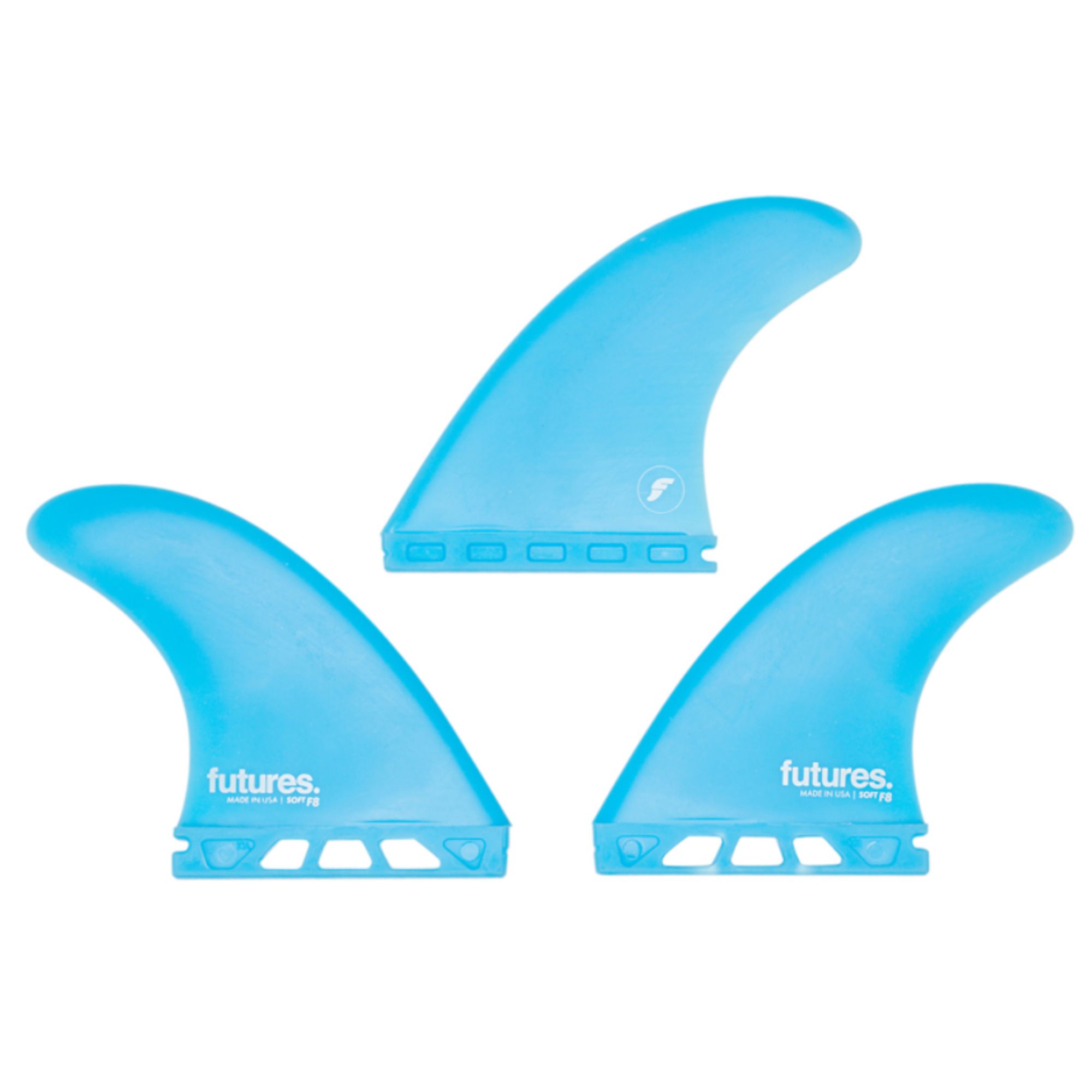 FUTURES Fins Thruster Set F8 SOFT Safety blue