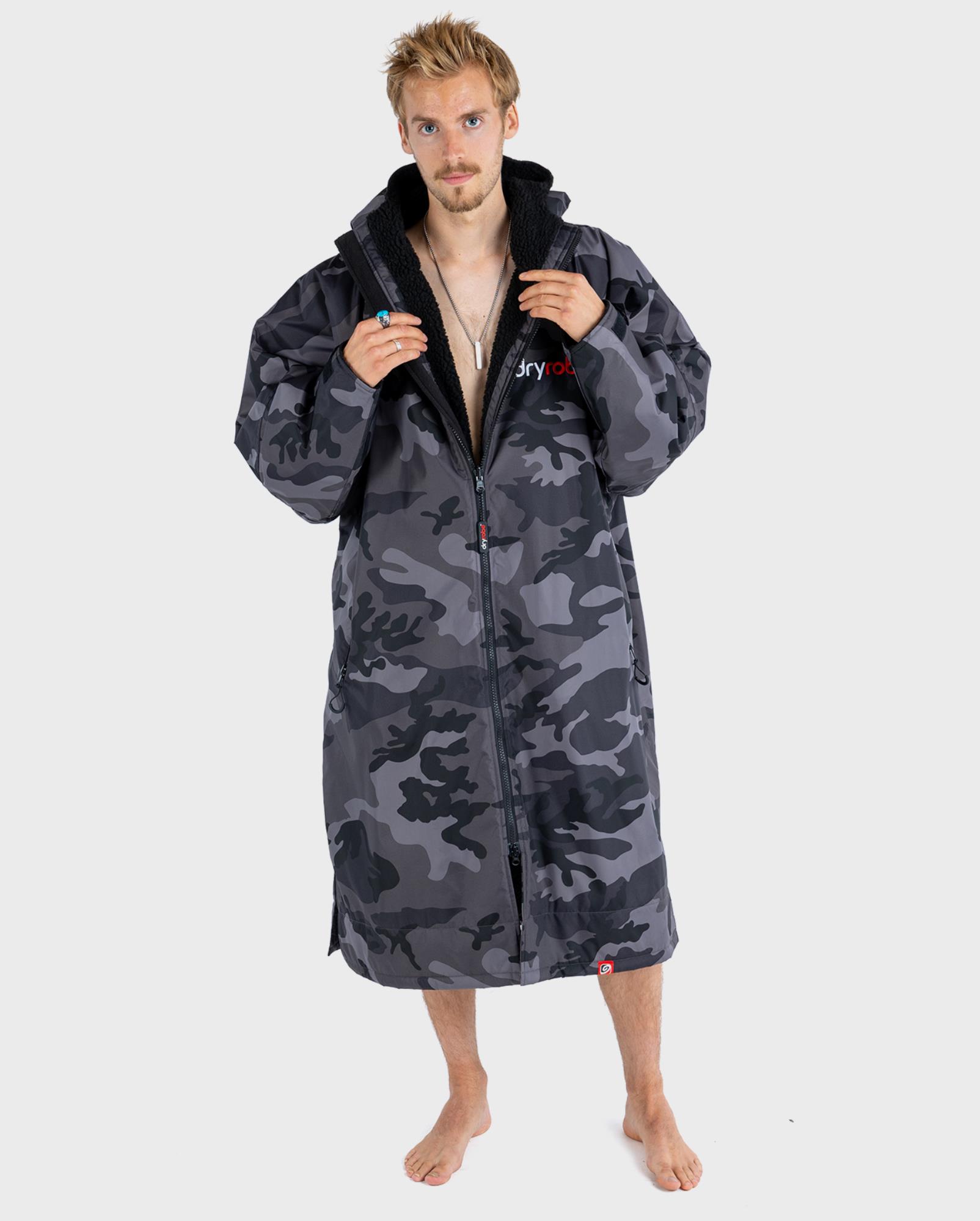 DRYROBE Advance Long Sleeve M Black Camo Black Waterproof Outdoor Changing Robe