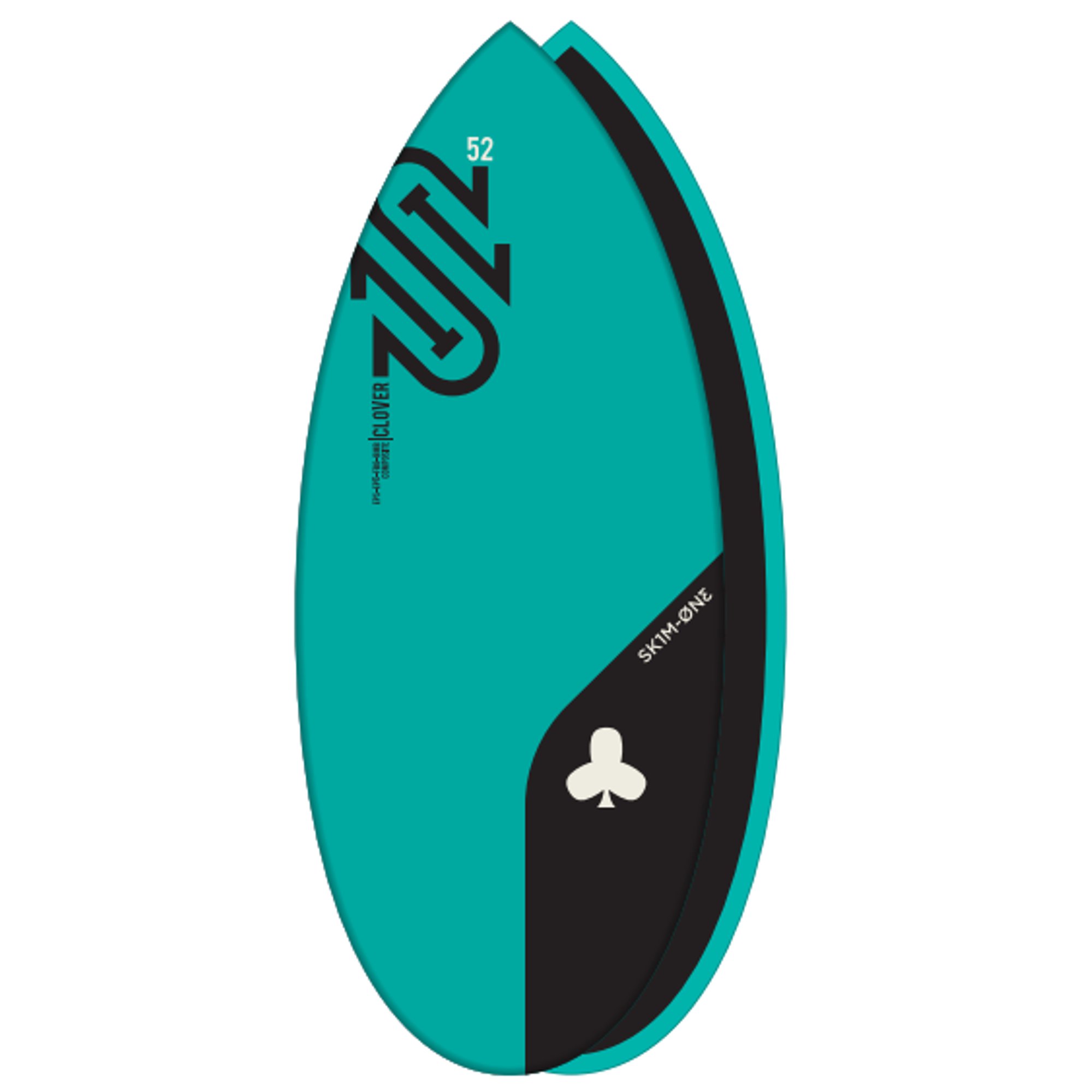 Skimboard SkimOne EPS Epoxy Bambus CLOVER 52 Teal 