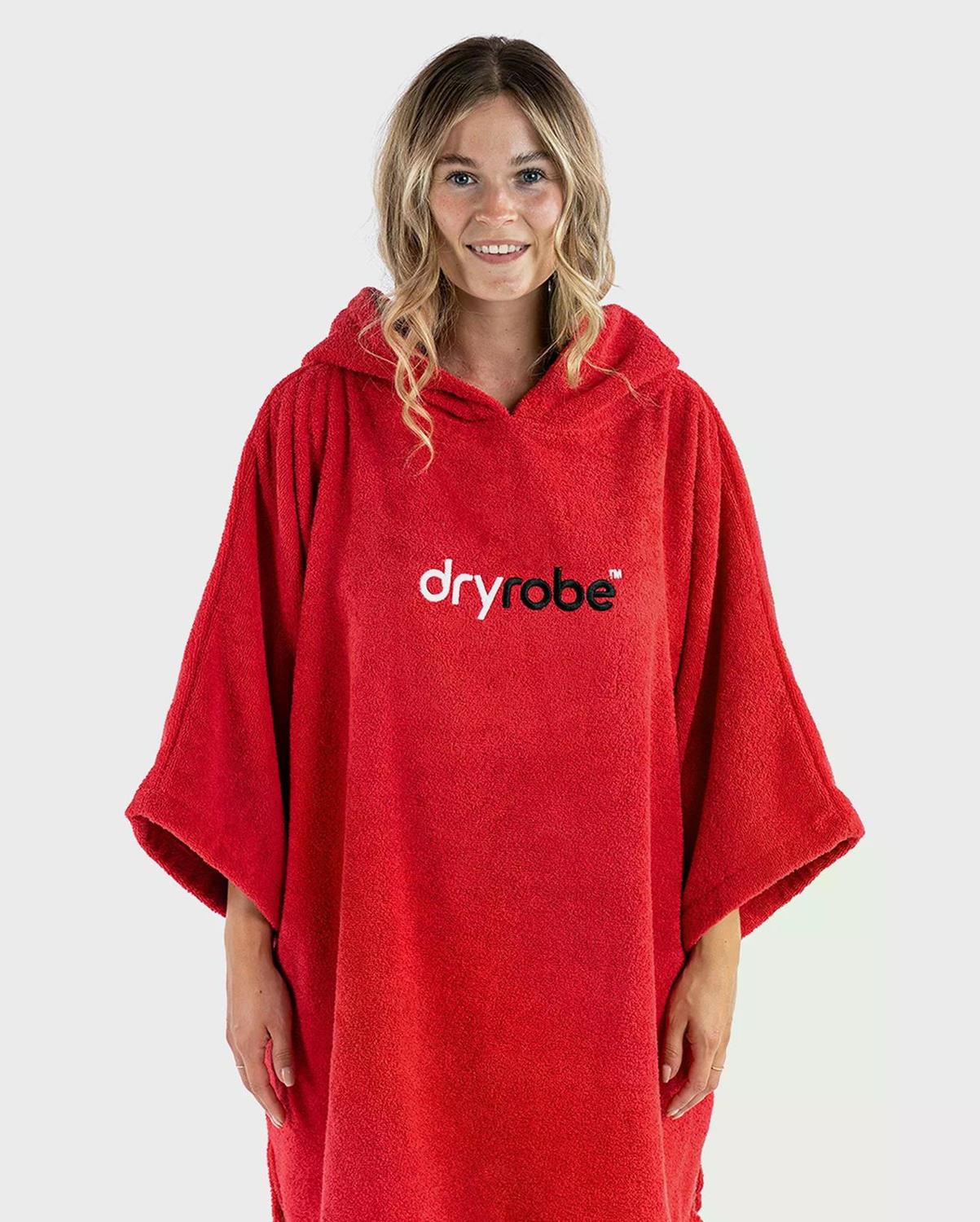 DRYROBE Handtuchmantel Bio-Baumwolle Orange S unisex Towel Robe Beach Poncho 100% Bio-Baumwolle