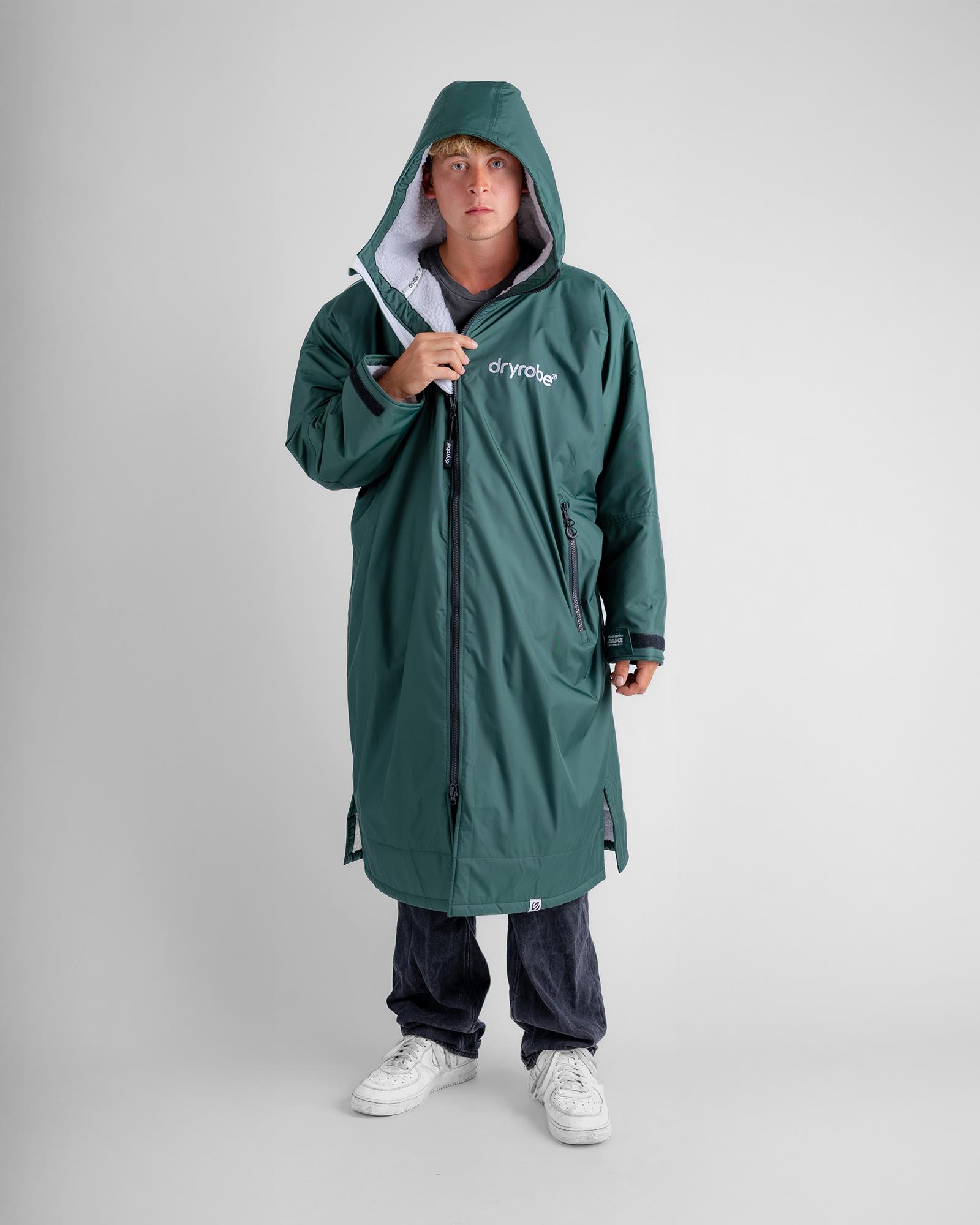 DRYROBE Advance Long Sleeve Dunkel Grün Nimbus L Wasserdichter unisex Outdoor-Umkleidemantel