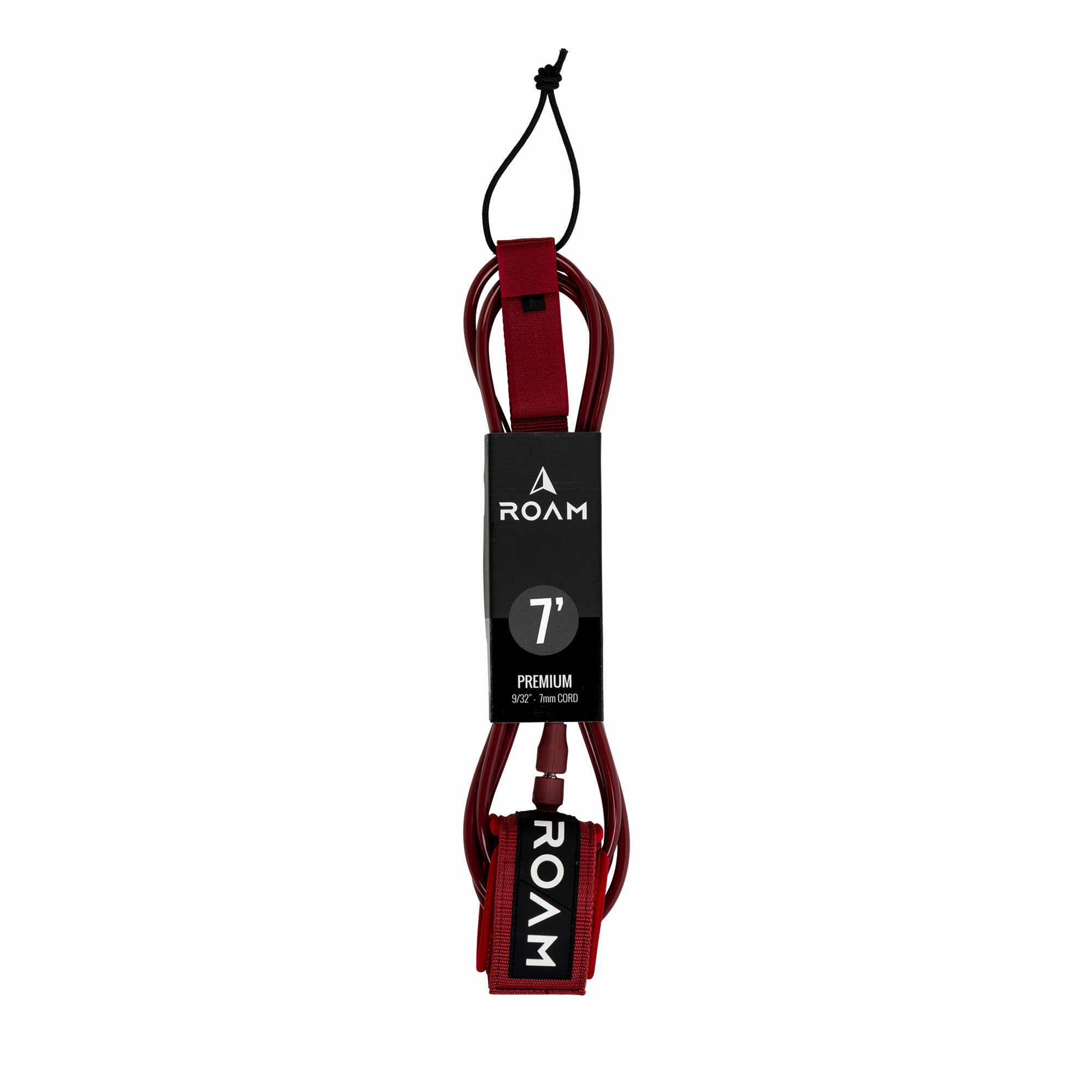 ROAM Surfboard Leash Premium 7.0 Dunkelrot 213cm 7mm