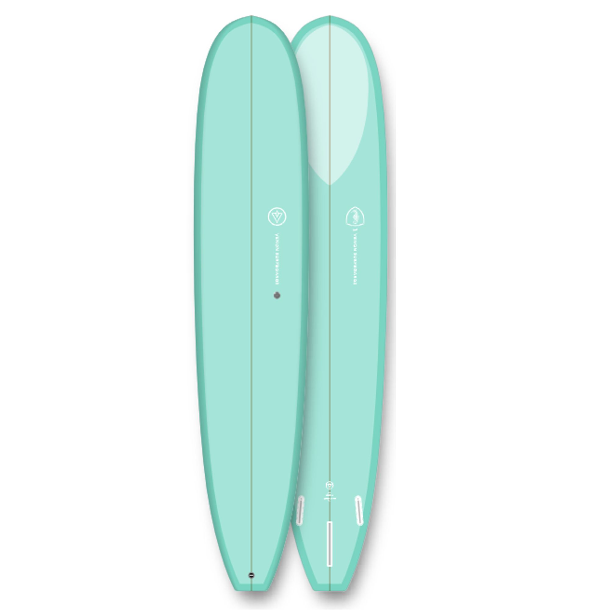 Surfboard VENON 9.3 Log Longboard Malibu Seagreen B-GRADE