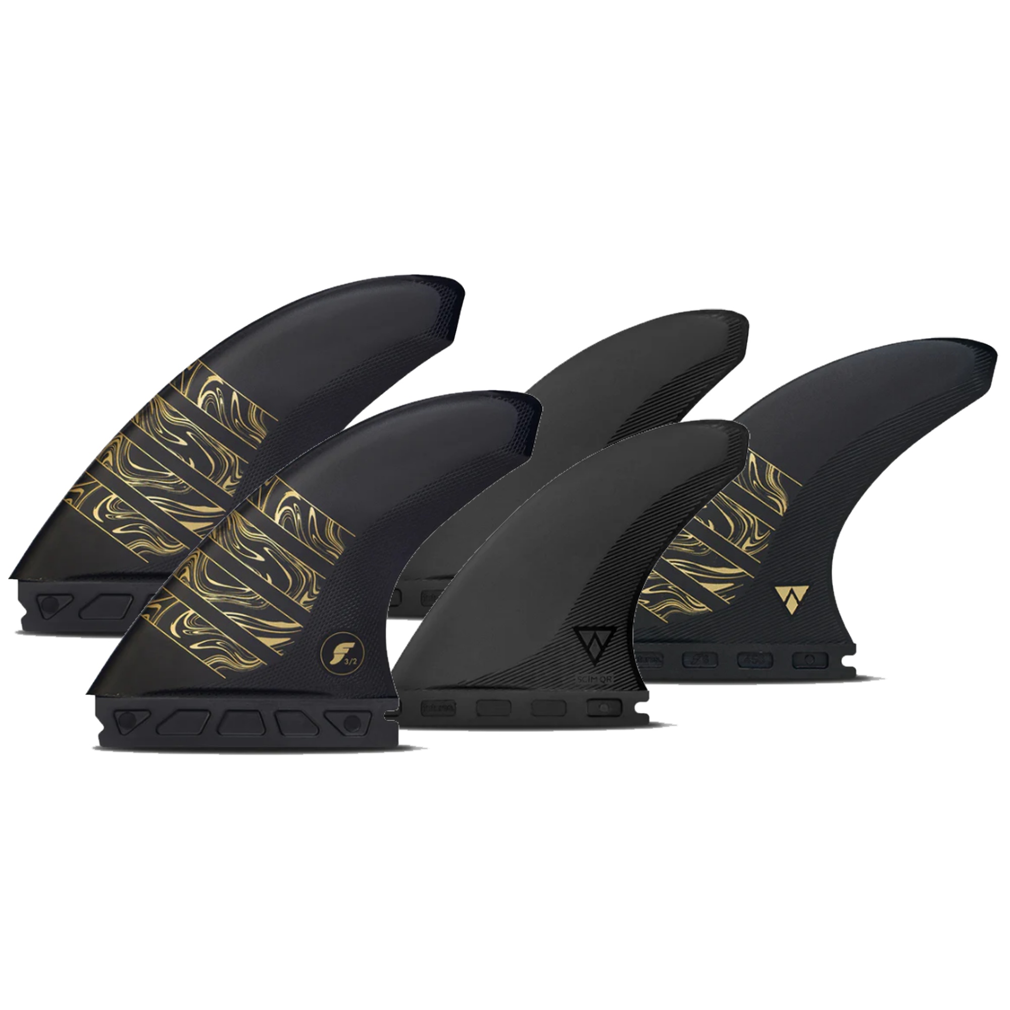 FUTURES Quad Thruster 5 Fin Set Vector 3/2 Alpha M