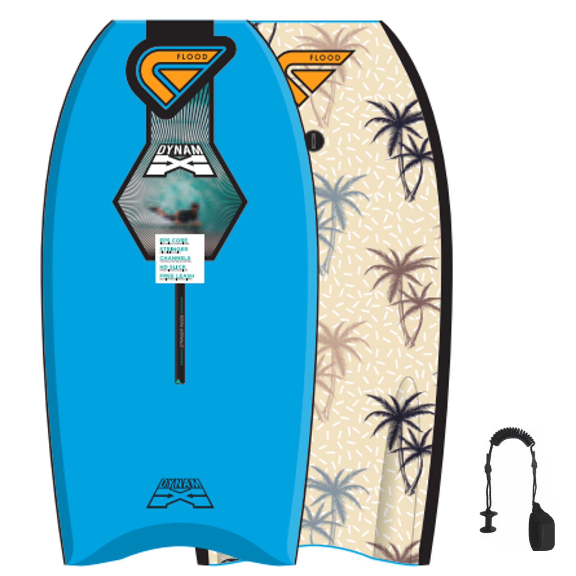 FLOOD Bodyboard Dynamx Stringer 41 Blue Palm