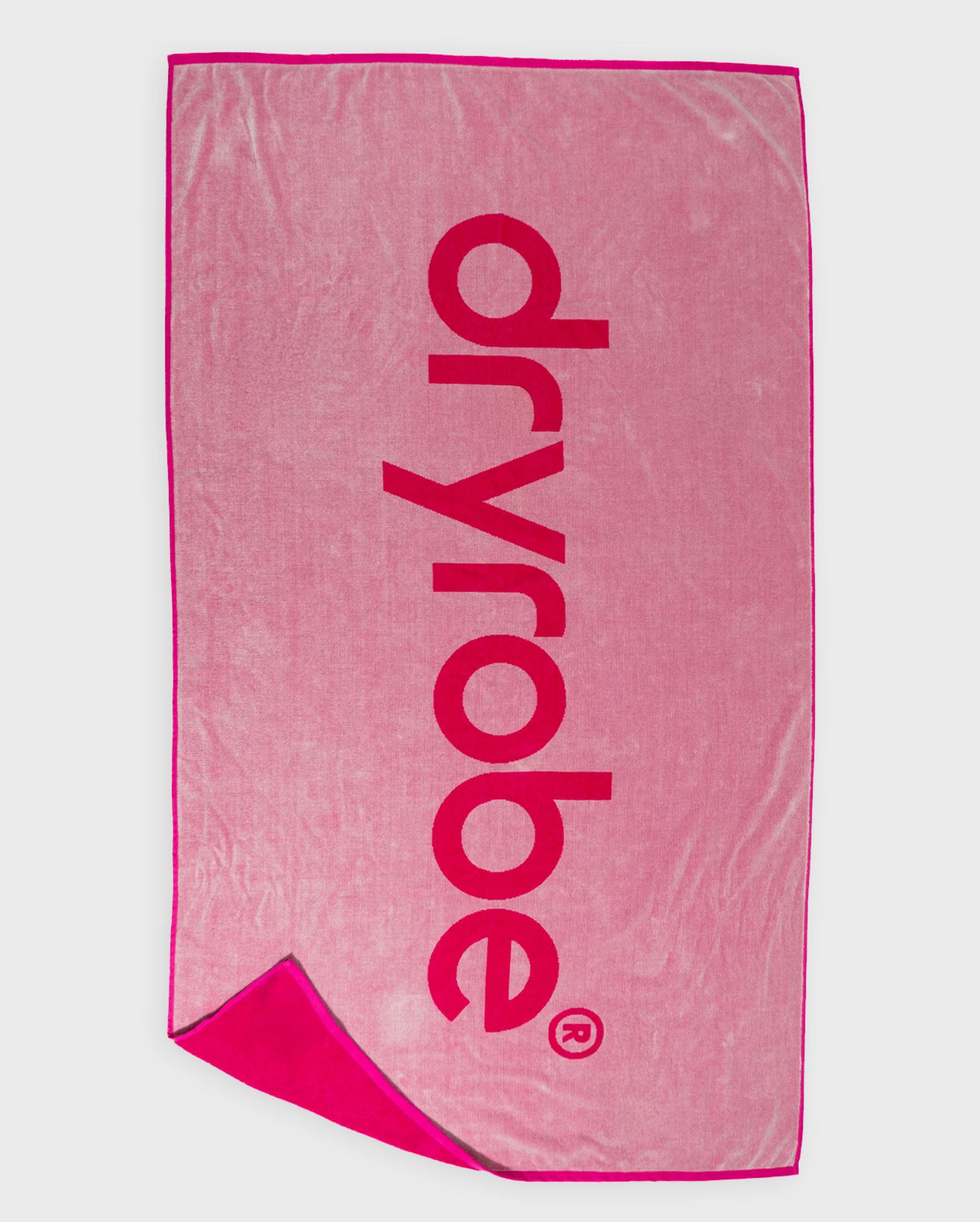 DRYROBE Strand Handtuch Pink aus 100% Bio-Baumwolle