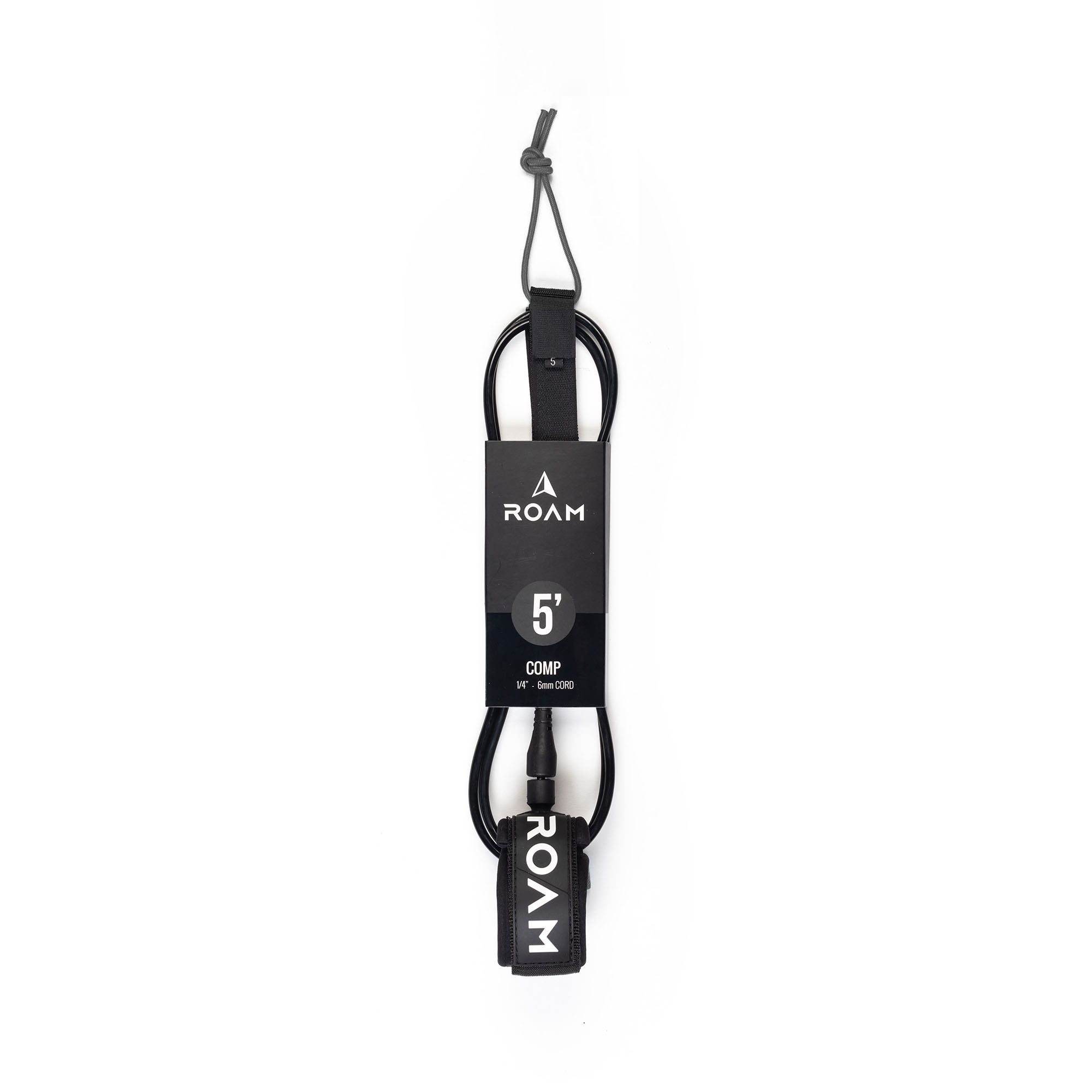 ROAM Surfboard Leash Comp 5.0 Schwarz 152cm 6mm