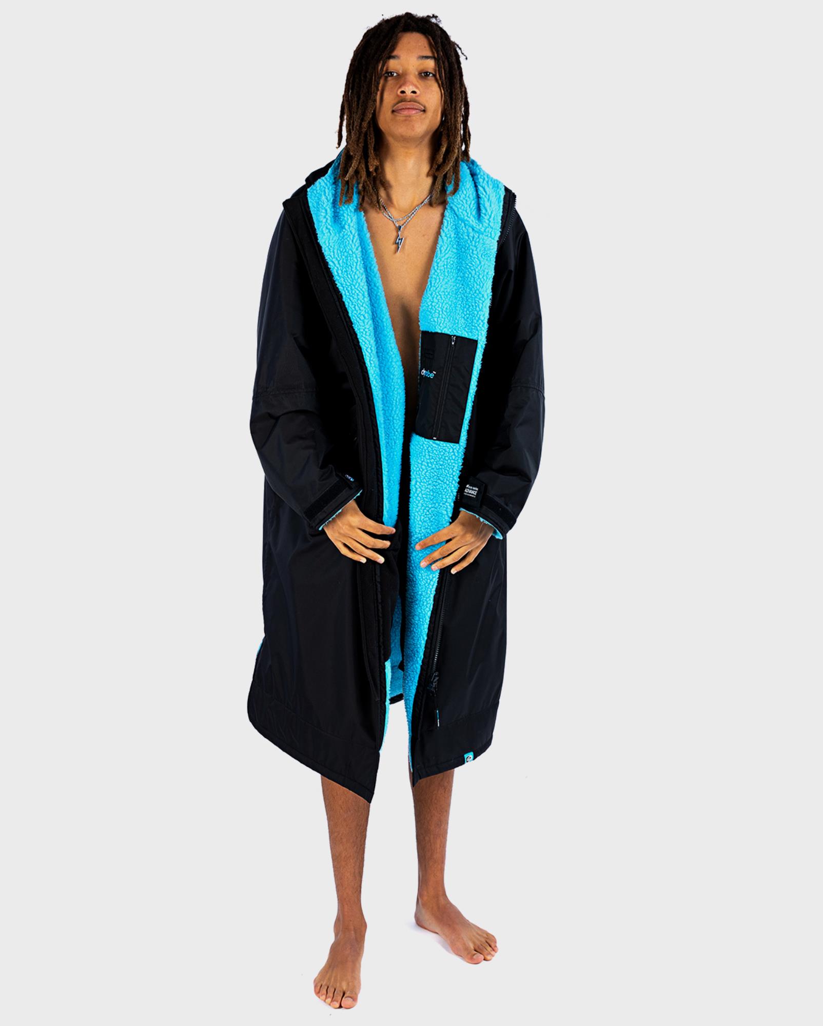 DRYROBE Advance Long Sleeve L Black Blue Waterproof Outdoor Changing Robe