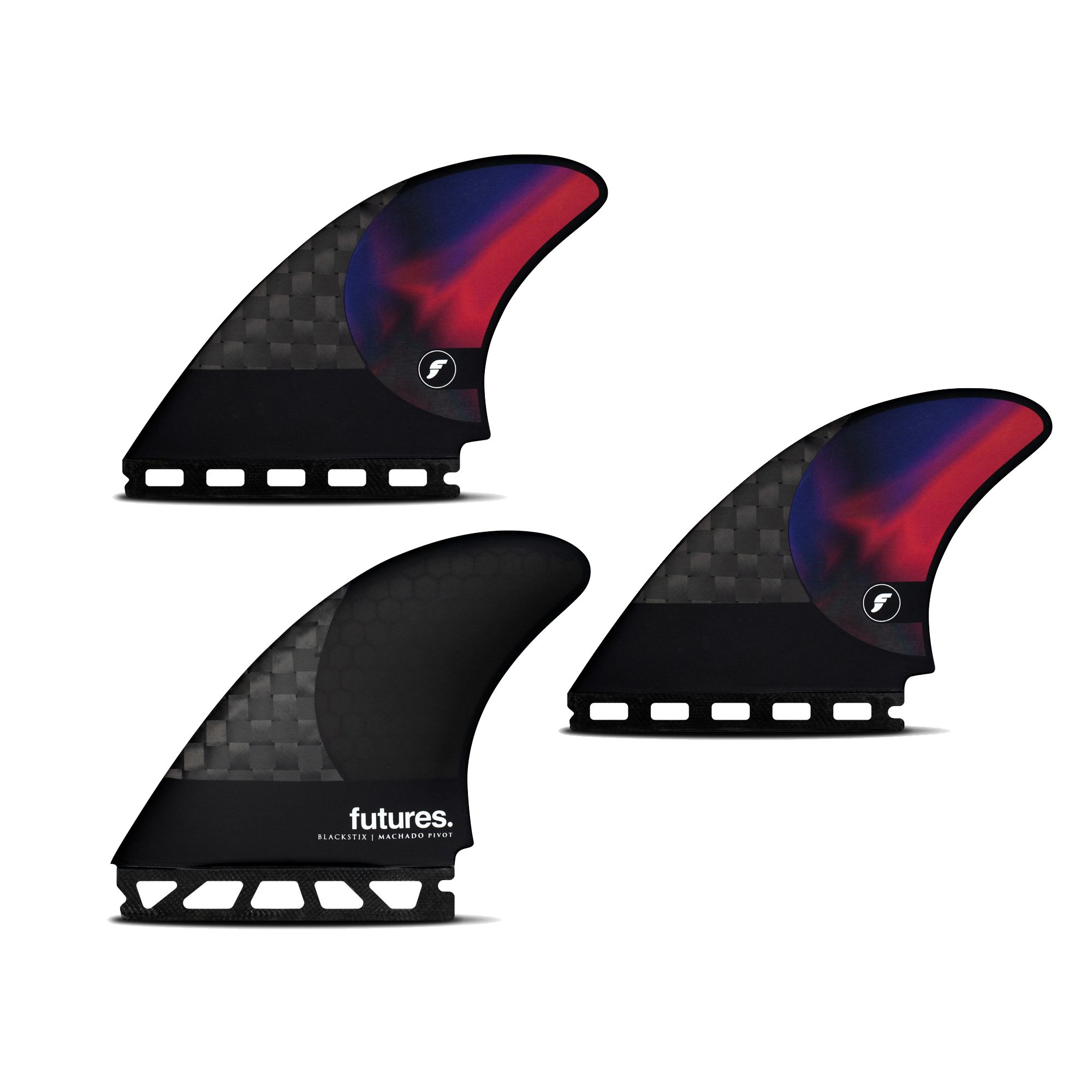 FUTURES Thruster Fin Set Rob Machado Pivot Blkstx 