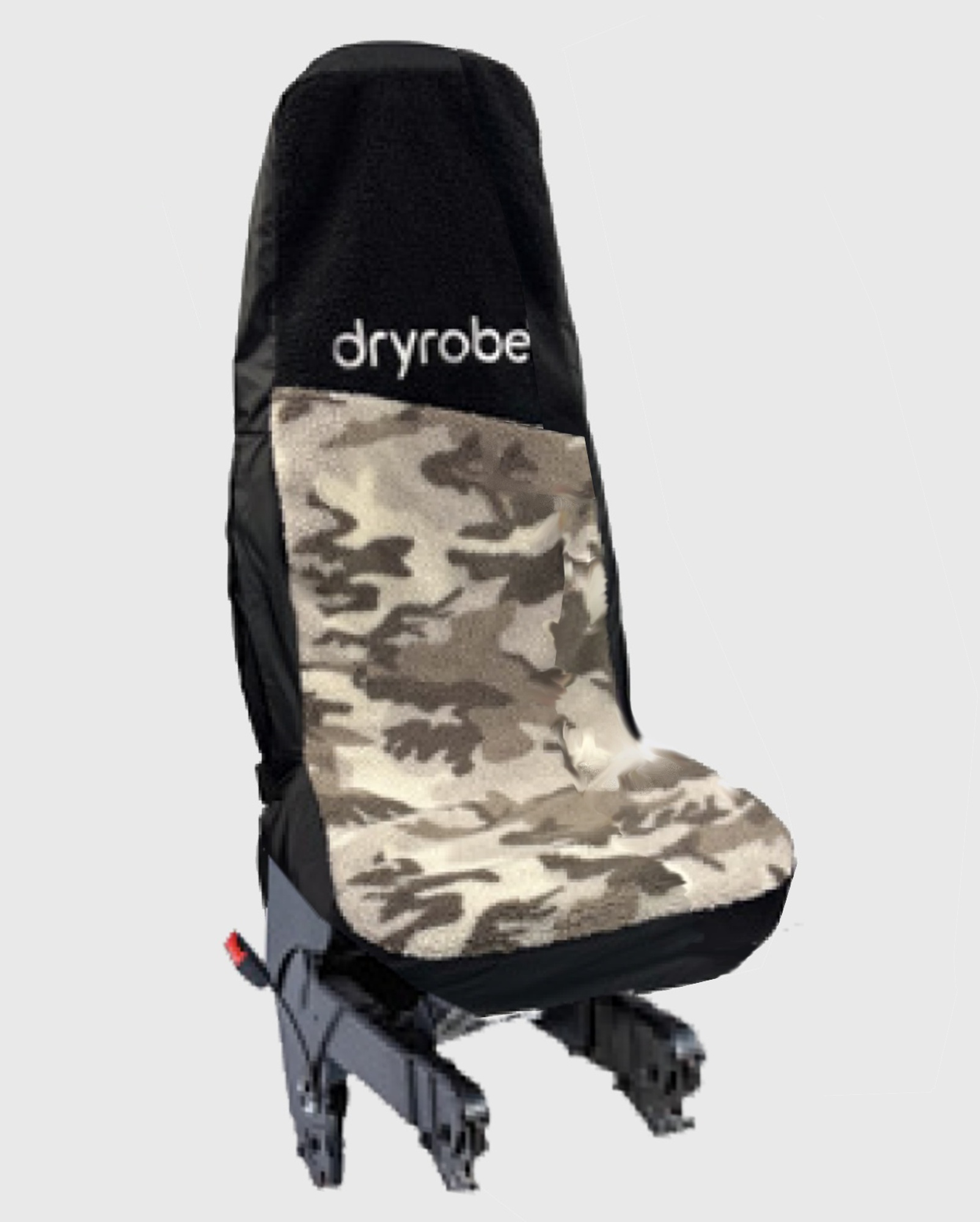 DRYROBE Car Seat Single Cover Sand Camo Black water-repellant slipover