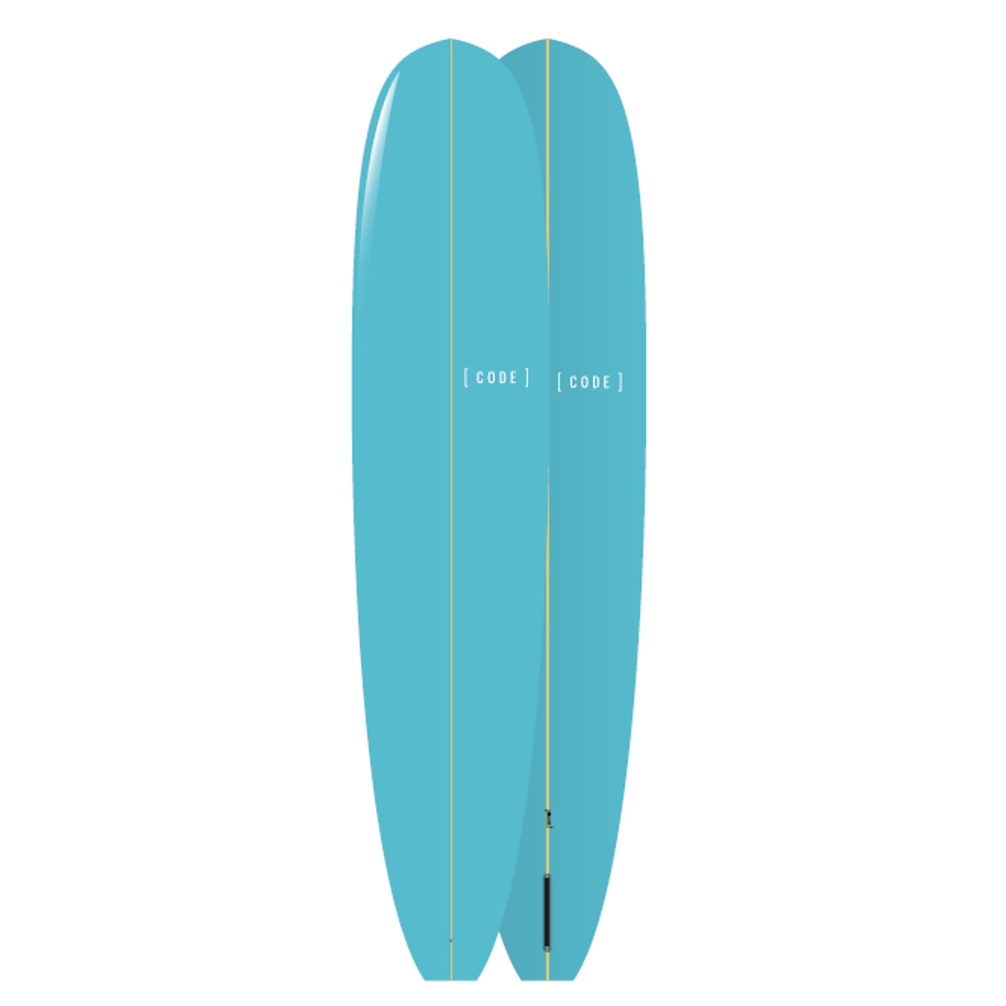 Surfboard CODE Polyester 9.2 Trimmer Malibu blue